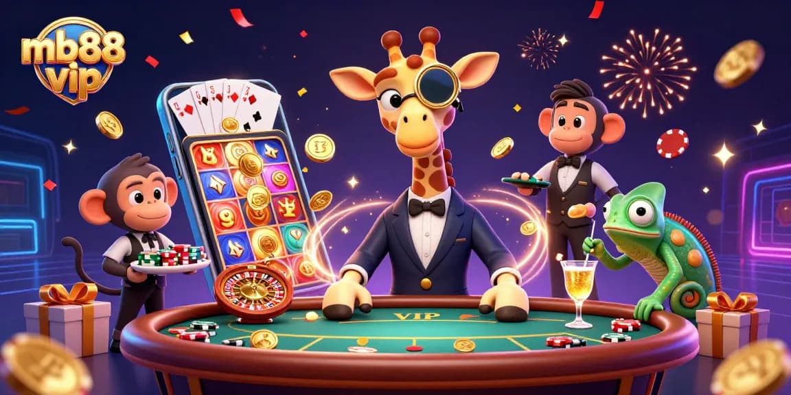 mb88 vip tham gia bàn poker VIP với hươu cao cổ và bạn đồng hành trong bối cảnh sôi động.