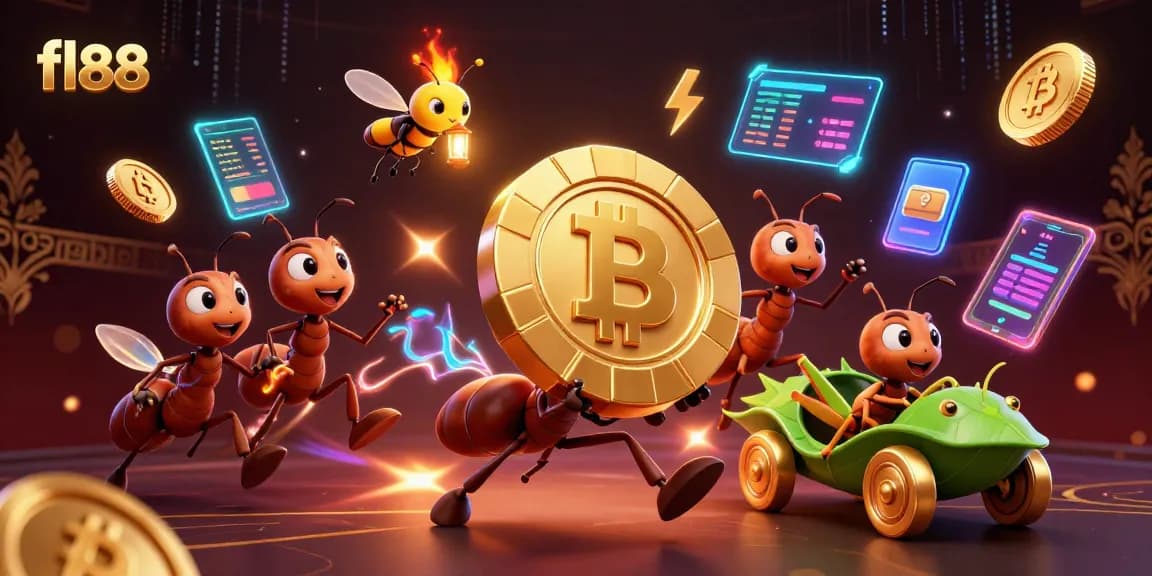 Engage with fl88 action as animated ants execute an epic casino heist.