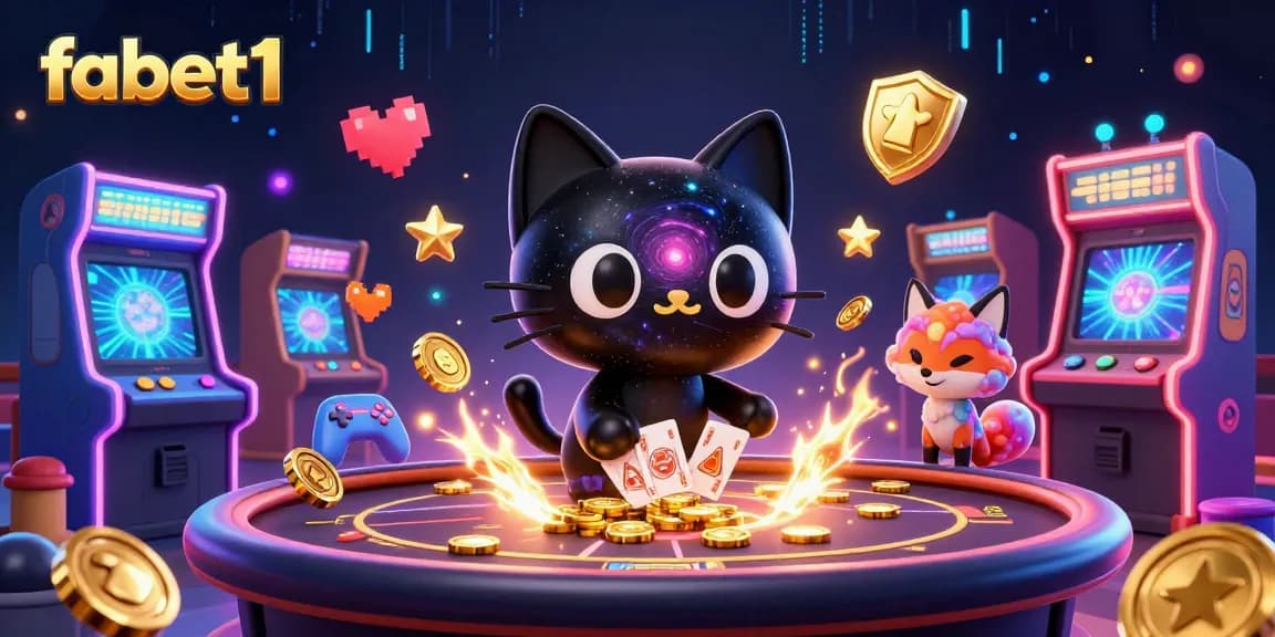 Experience thrilling gameplay in fabet1's cosmic casino with vibrant characters and arcade excitement.