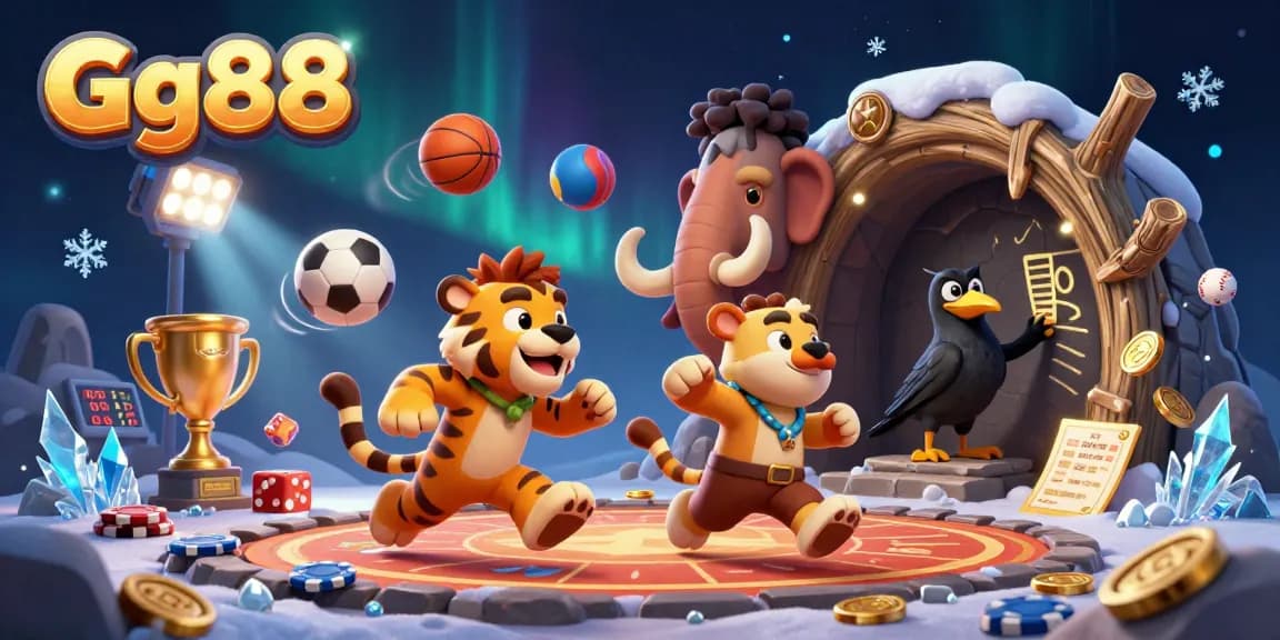 Engage in thrilling activities at Gg88's prehistoric casino with our unique 3D characters and vivid scenes.