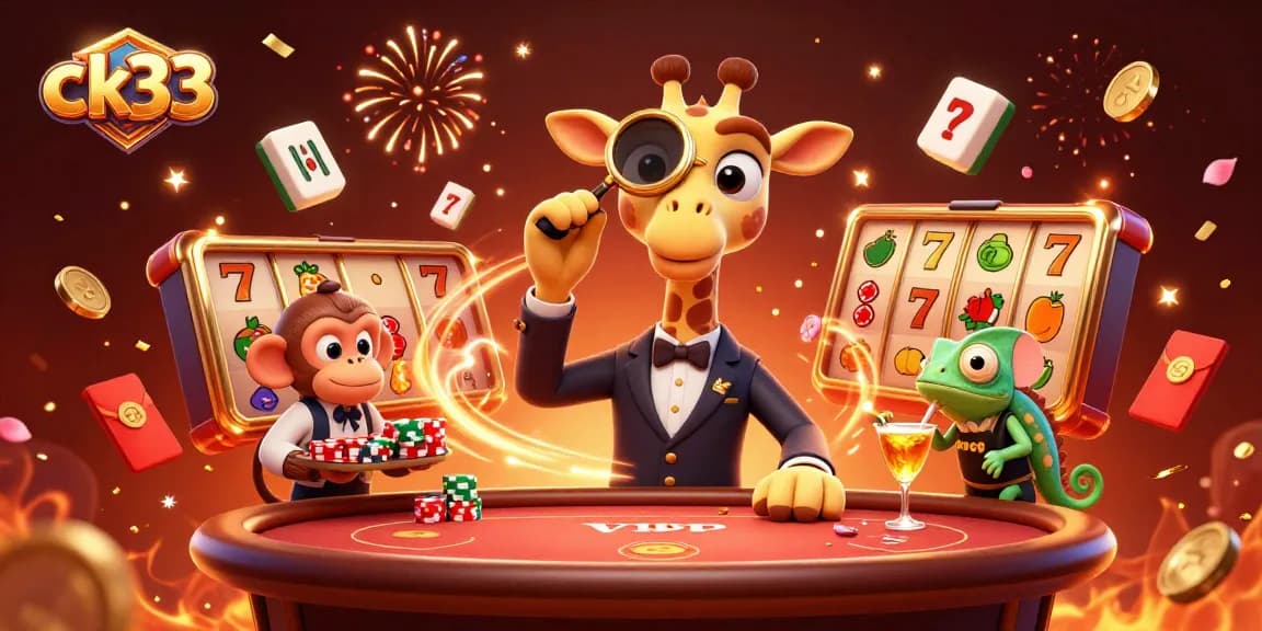 Experience the thrill of ck33 gaming featuring lively characters in a vibrant casino atmosphere.