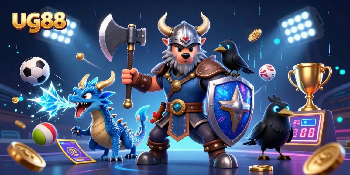 Experience exhilarating gameplay at ug88 with a thrilling casino adventure featuring vibrant characters and dynamic sports elements.