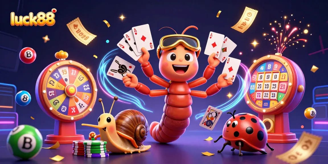 Spin the luck88 slots with vibrant characters and a lively casino atmosphere.