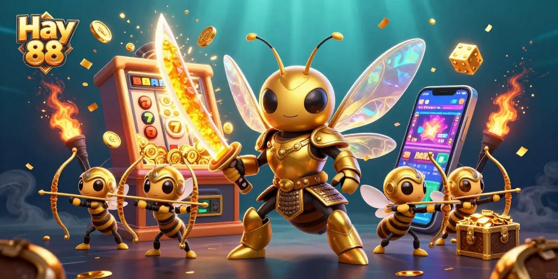 Experience thrilling wins at Hay 88 with a dynamic casino adventure featuring slot machines and golden treasures.