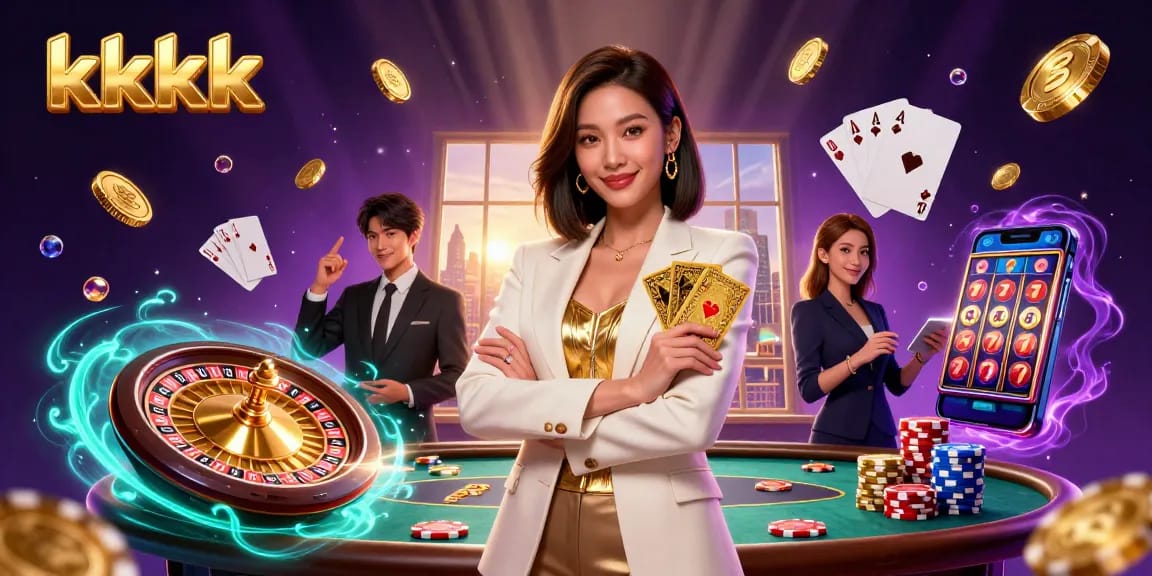 Engage in thrilling kkkk gameplay with elegant characters and dynamic casino elements.