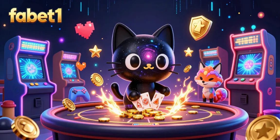 Experience thrilling gameplay in fabet1's cosmic casino with vibrant characters and arcade excitement.