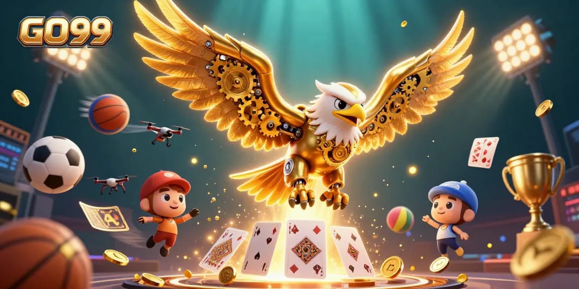 Engage in thrilling sports betting at GO99 with dynamic gaming elements and vibrant visuals.
