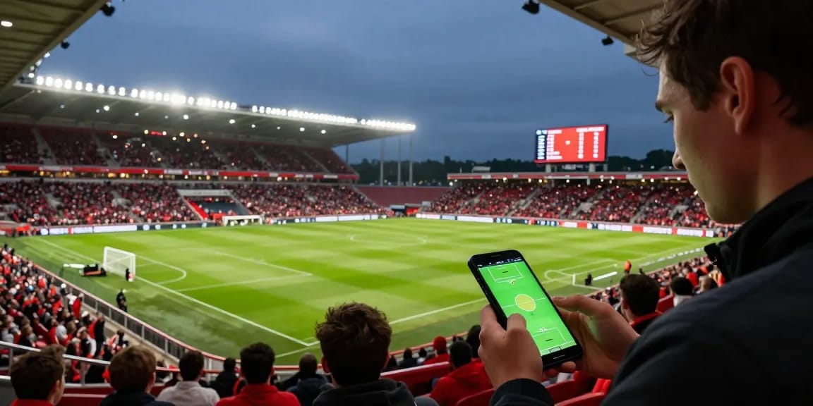 Lucky88 sports betting predictions and match odds in a stadium with live betting statistics.