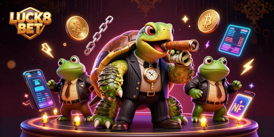 Engage with LUCK8 BET and explore dynamic betting opportunities in an animated casino scene.