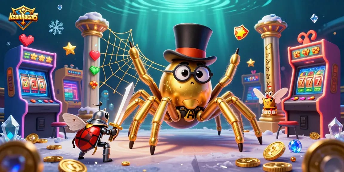 Bet on keonhacai5 with vibrant casino elements and a dynamic 3D illustration showcasing excitement.