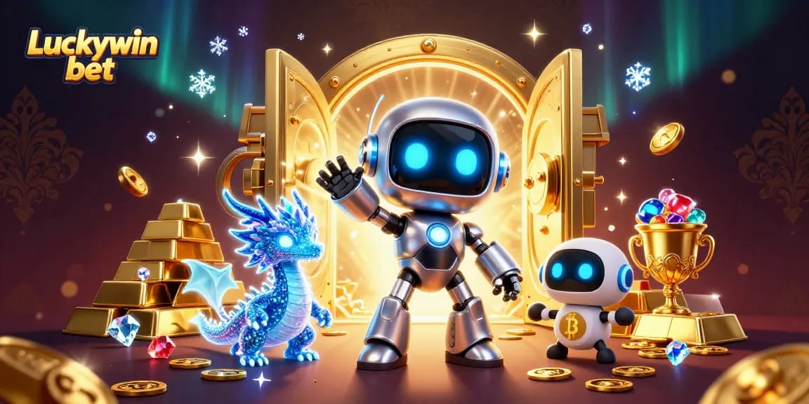 Experience thrilling gameplay on Luckywin bet with our dynamic 3D casino illustration showcasing vibrant gaming elements.