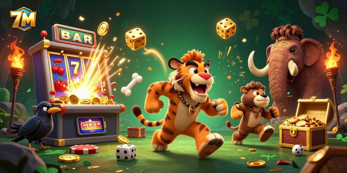 Engage in exciting casino games with 7M featuring dynamic characters and jackpot elements.