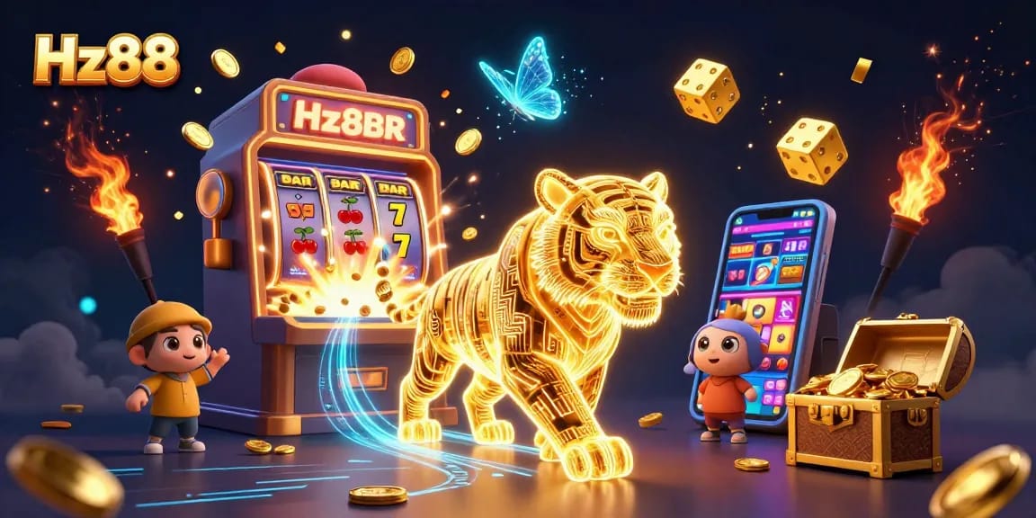 Engage in thrilling gameplay at Hz88 with dynamic slot machines and golden casino elements.
