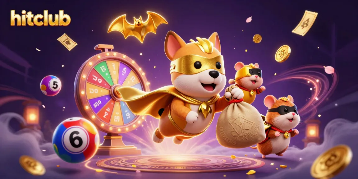 Hitclub players dive into thrilling adventures with vibrant lottery balls and iconic prizes.