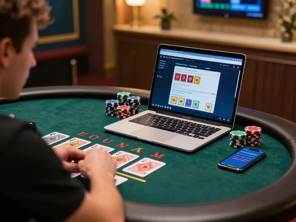 Player engaged in an online blackjack game on tg88, showcasing thrilling gaming strategy and excitement.