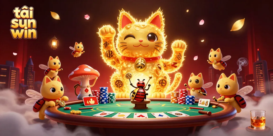 Play and win big with tải sun win; a vibrant casino illustration showcasing luck and excitement.
