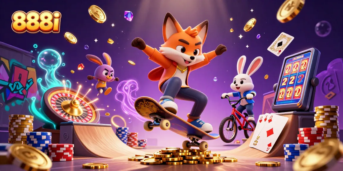 Experience the thrill of 888i with animated adventures in casino gaming.