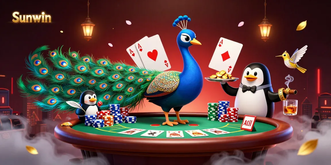 Experience thrilling wins with Sunwin casino, featuring vibrant characters and dynamic gaming elements.